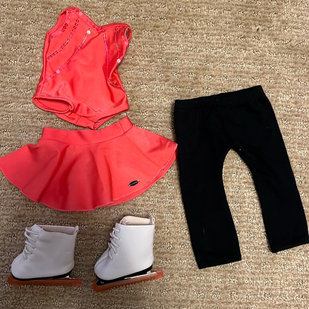 American Girl Sparkle & Spin Ice Skating outfit